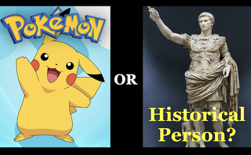 Pokemon or Historical Person game screenshot